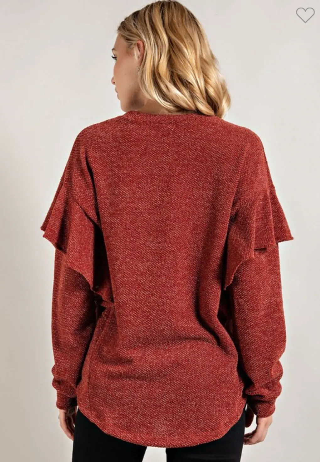 Ruffle Sleeve Sweater
