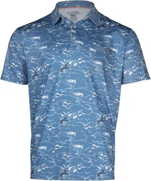 Salt Life Men's Tactical Camo Short Sleeve Performance Pocket Polo Tee