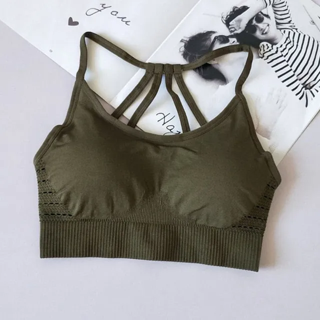 Seamless Bra   Workout Bras For Women Push Up Seamless Sporting Crop Top