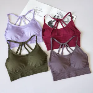 Seamless Bra   Workout Bras For Women Push Up Seamless Sporting Crop Top