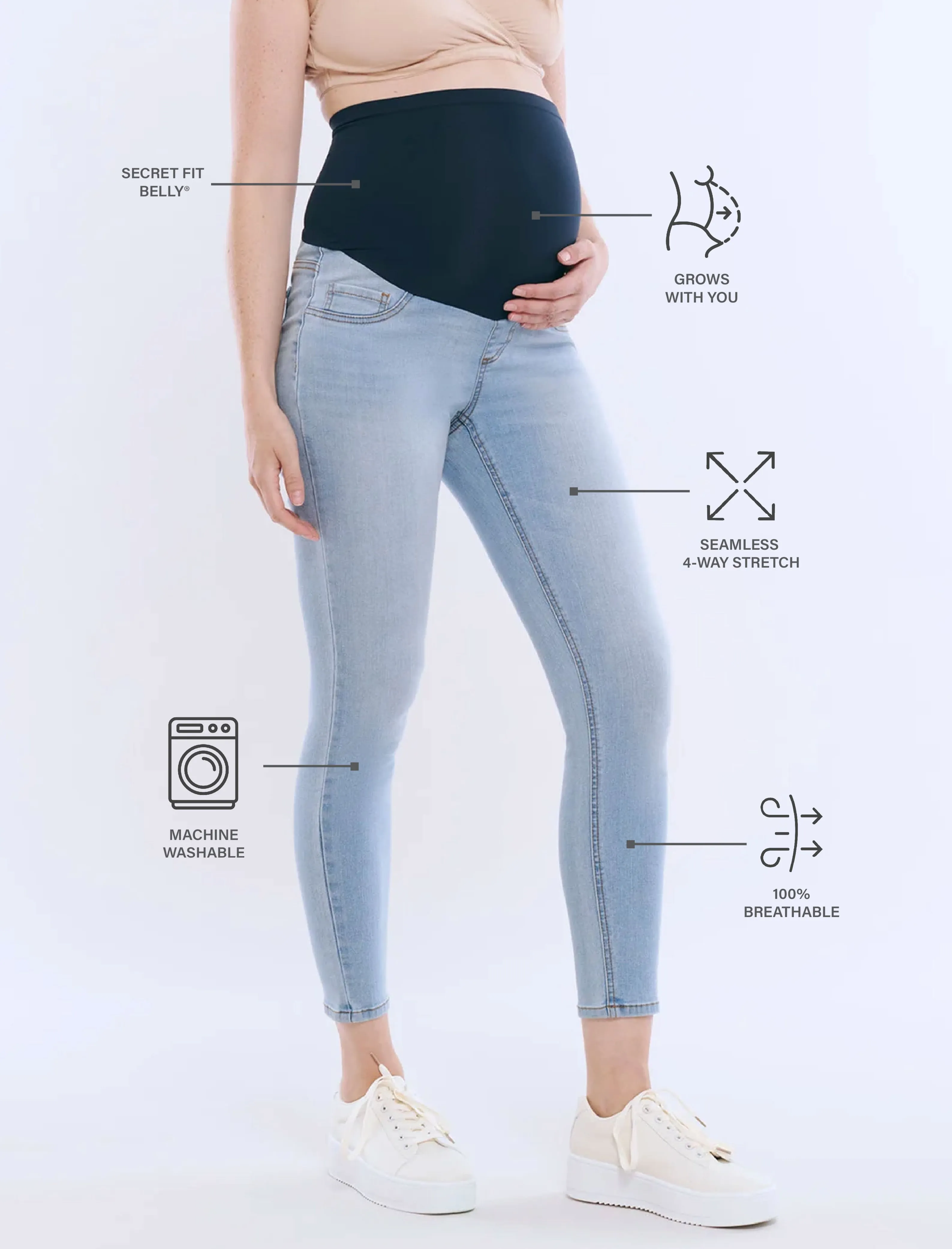Secret Fit Belly® Ankle Length Skinny Jegging