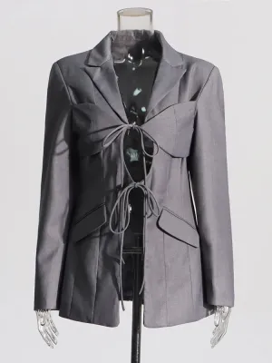 Sexy Peek a Boo Front Chic Blazer Female