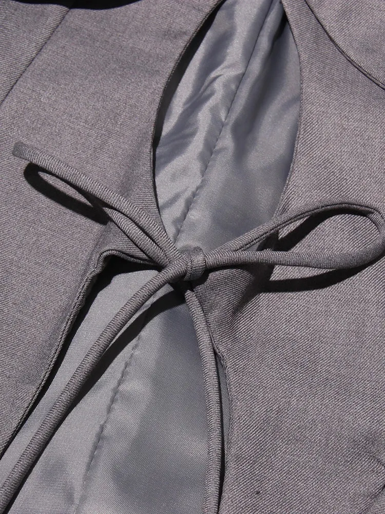 Sexy Peek a Boo Front Chic Blazer Female