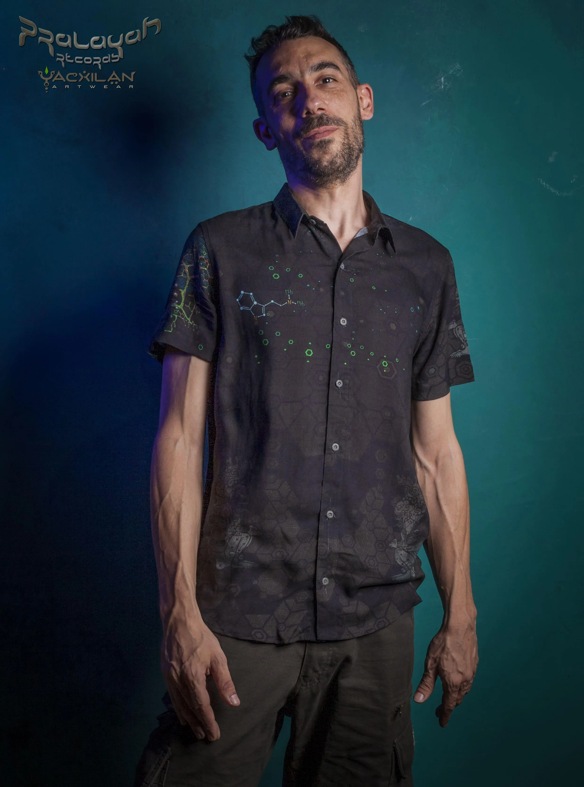 Shirt Men Half Sleeves / Viscose AOP - PRALAYAH