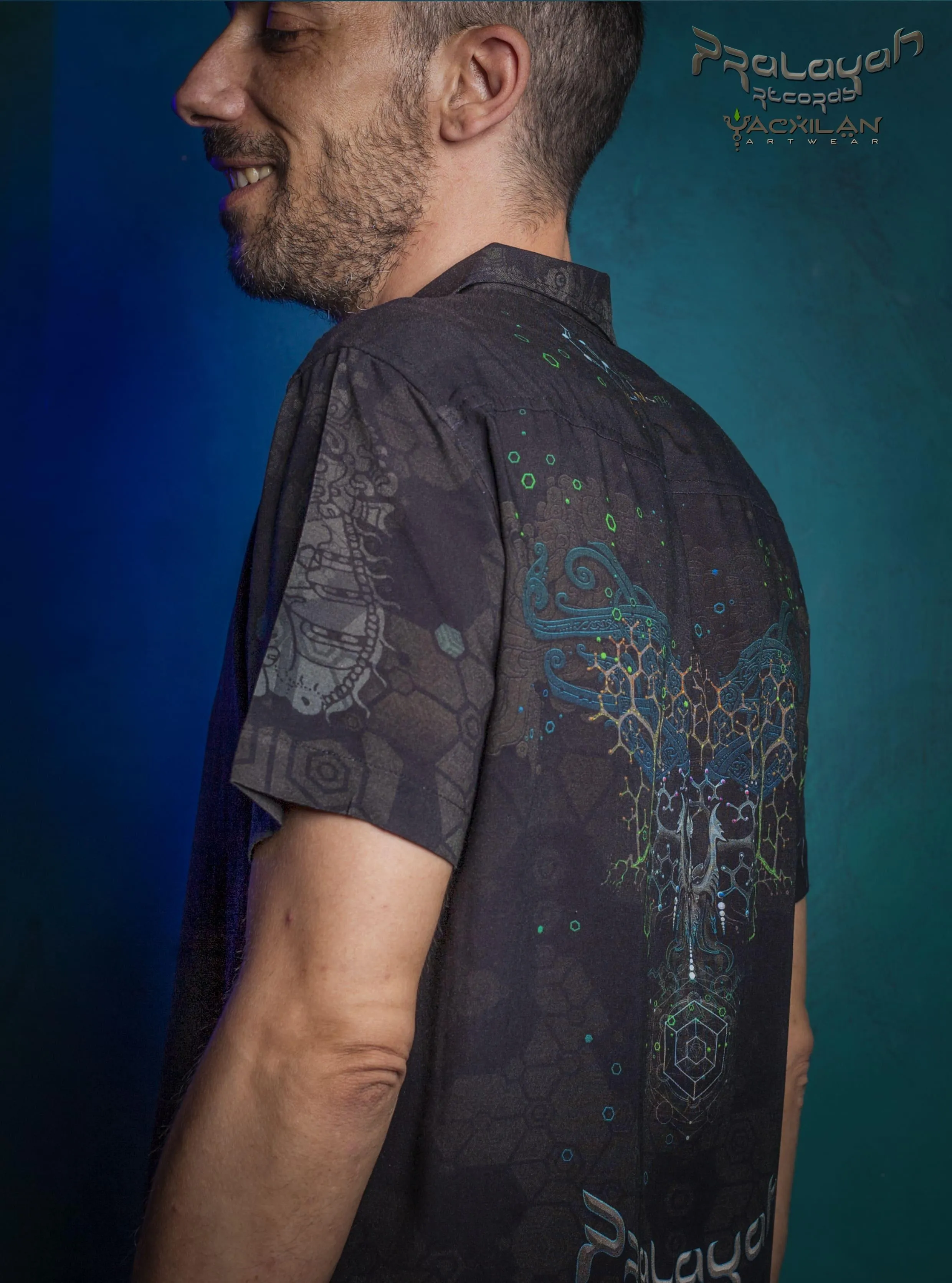 Shirt Men Half Sleeves / Viscose AOP - PRALAYAH