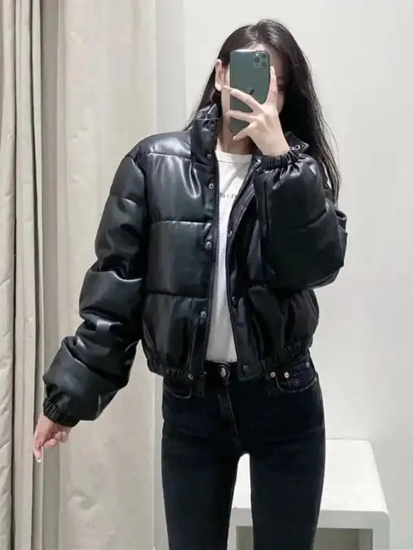 Short Jacket For Women, Padded Female Coat Thick and Warm Winter Jacket