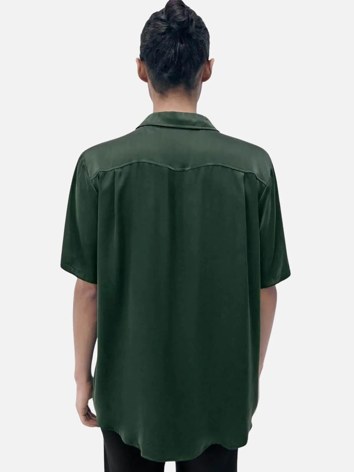 Short Sleeve Boyfriend Shirt - Cedar