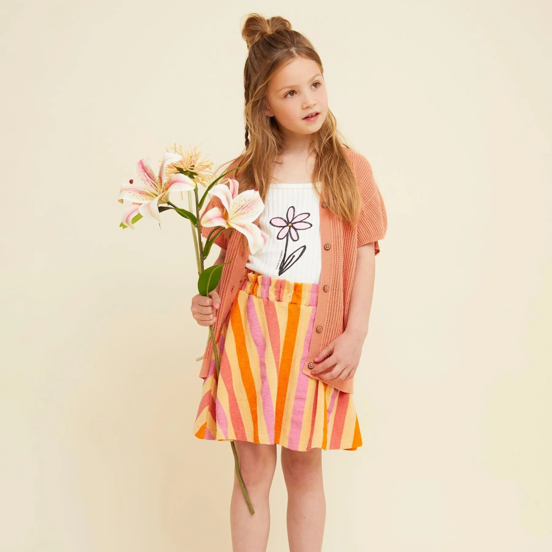 Singlet Girls Daisy Off White