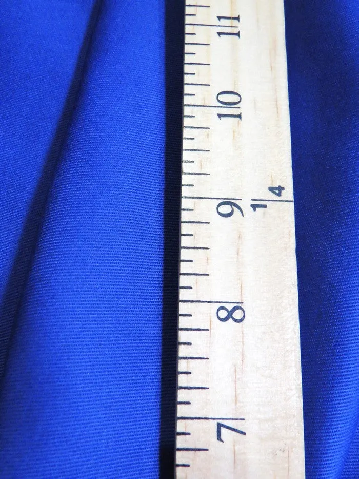 Solid Reversible Formal Poly Cotton Twill Fabric / Royal Blue / Sold By The Yard