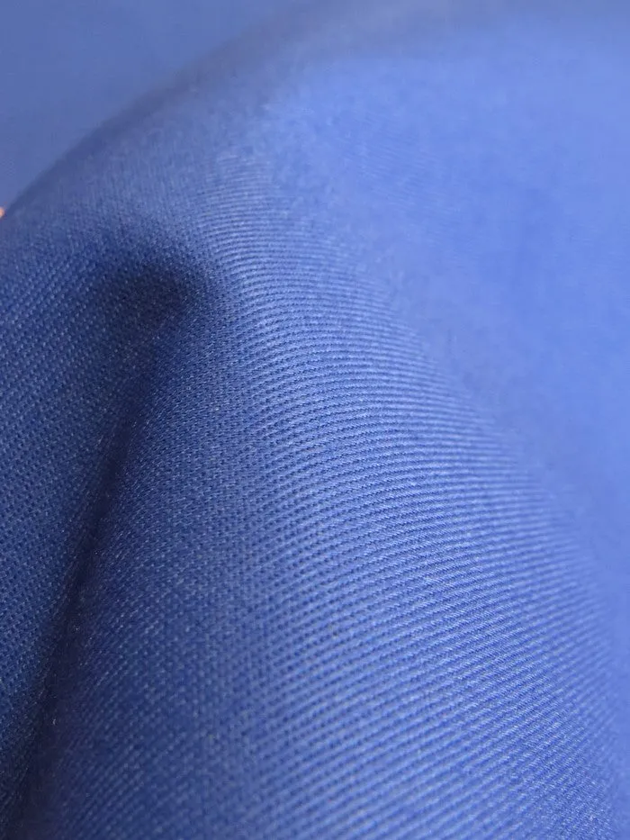 Solid Reversible Formal Poly Cotton Twill Fabric / Royal Blue / Sold By The Yard