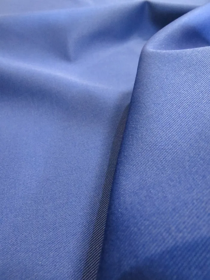 Solid Reversible Formal Poly Cotton Twill Fabric / Royal Blue / Sold By The Yard