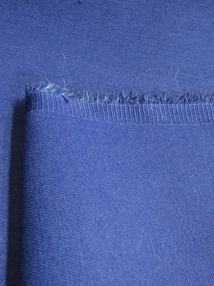 Solid Reversible Formal Poly Cotton Twill Fabric / Royal Blue / Sold By The Yard