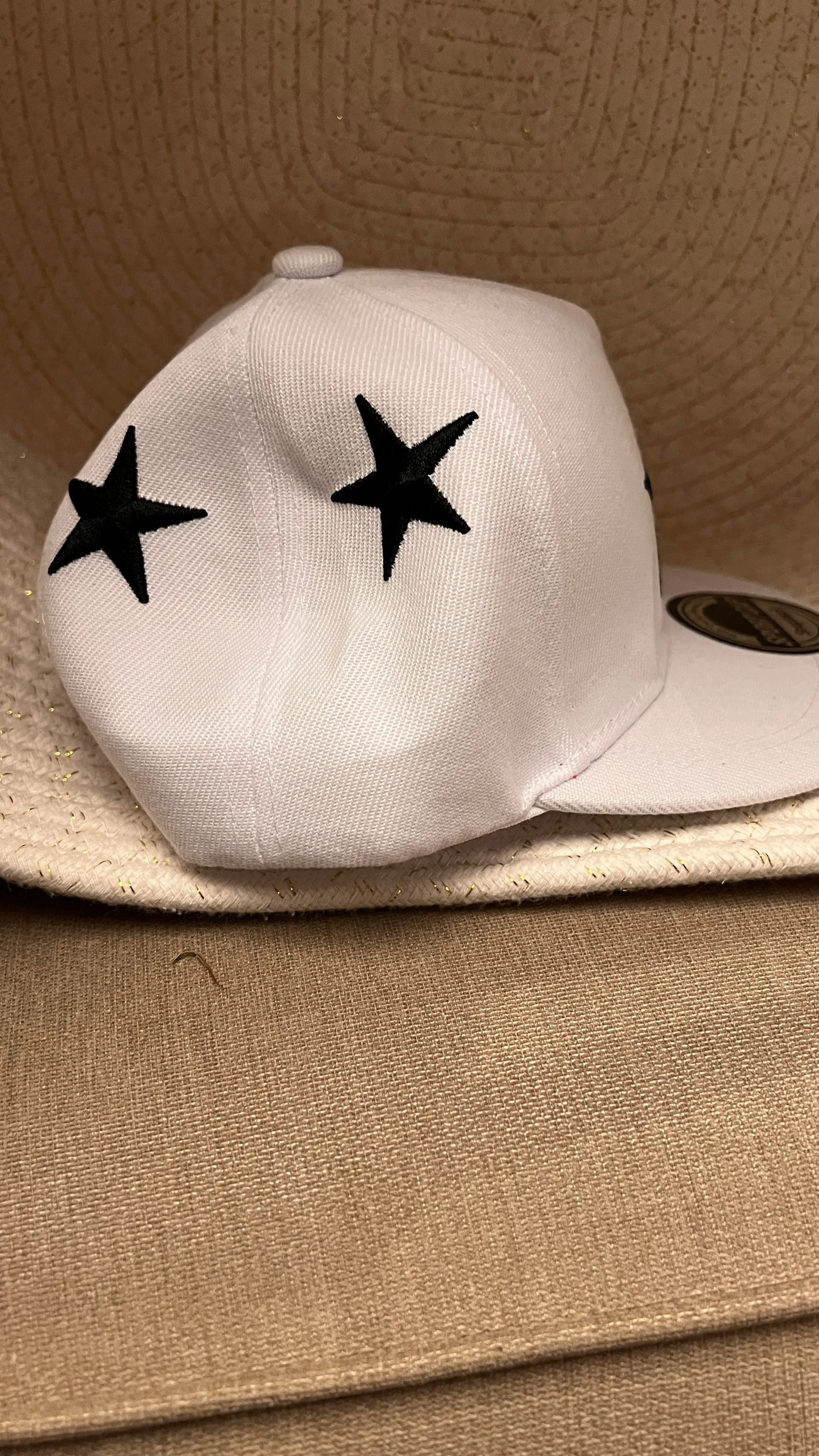 Star Snapback Hat in White