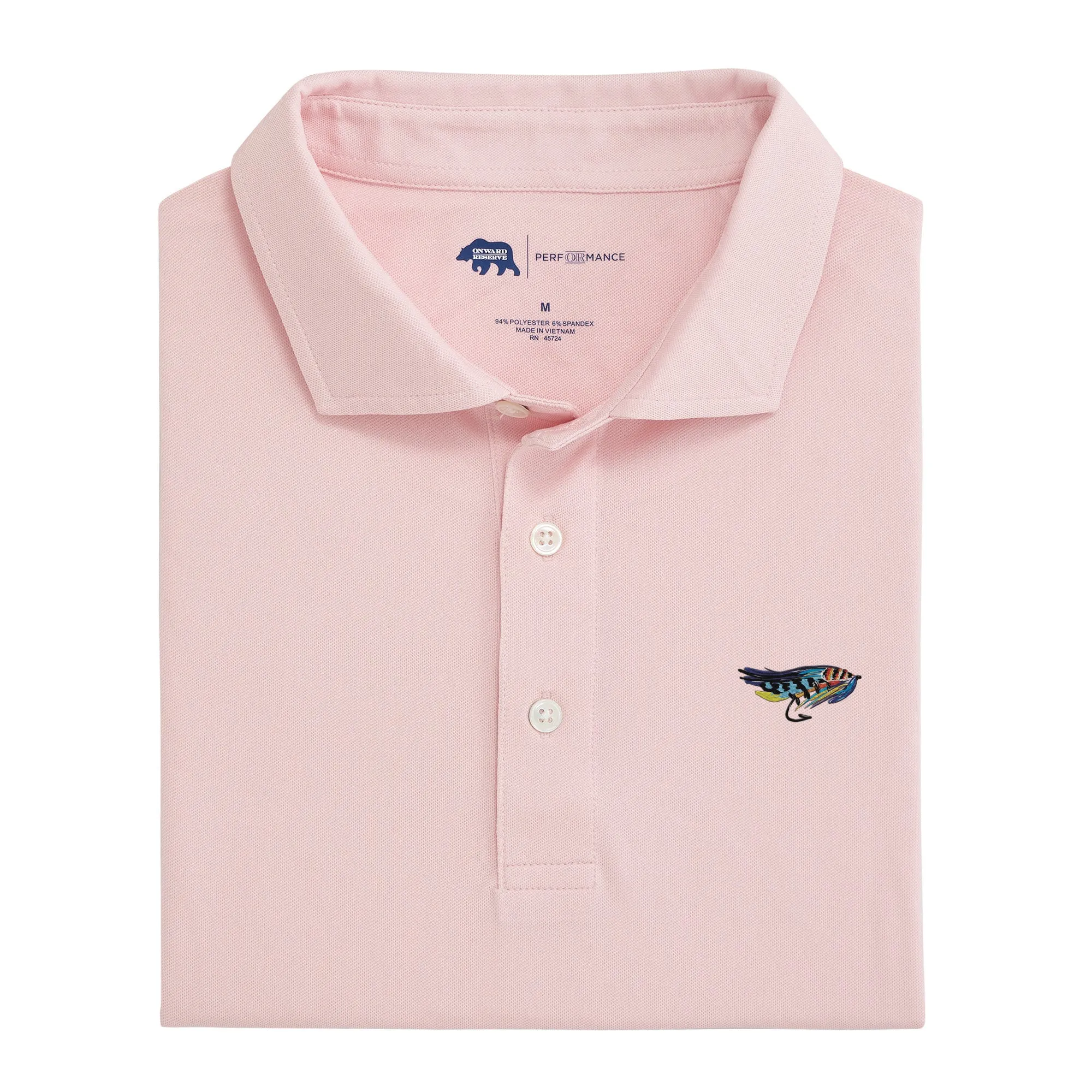 Stay Fly Solid Performance Pique Polo