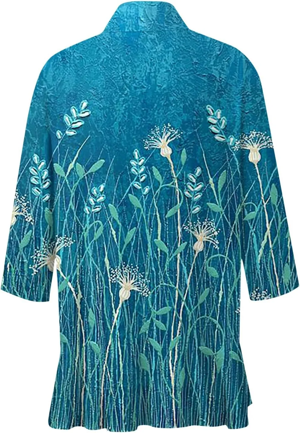 Summer Cardigans for Women Lightweight Ruched 3/4 Sleeve Open Front Cardigan Casual Loose Cover up Shrugs for Dress