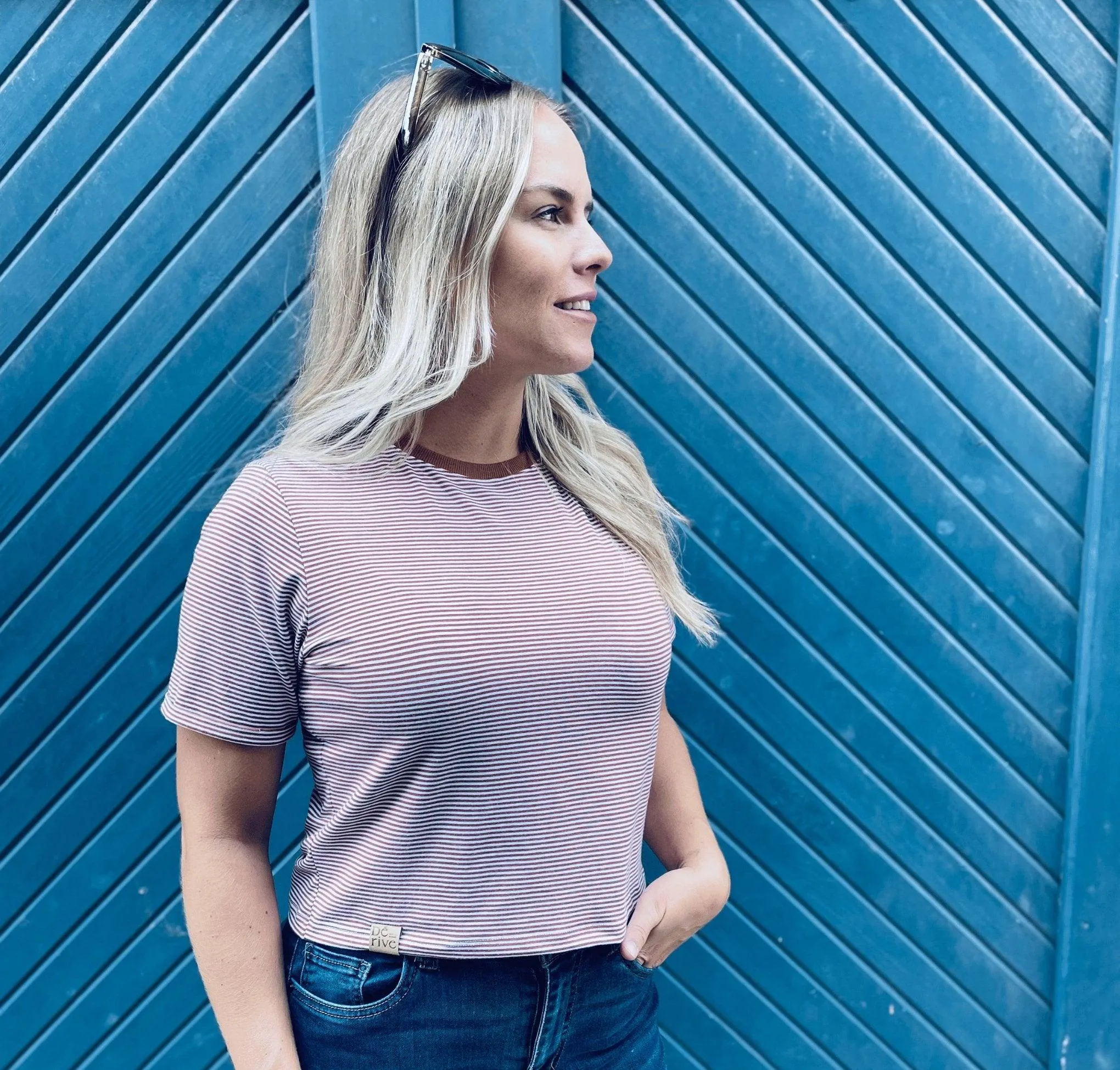 T-shirt crop top bambou Rust