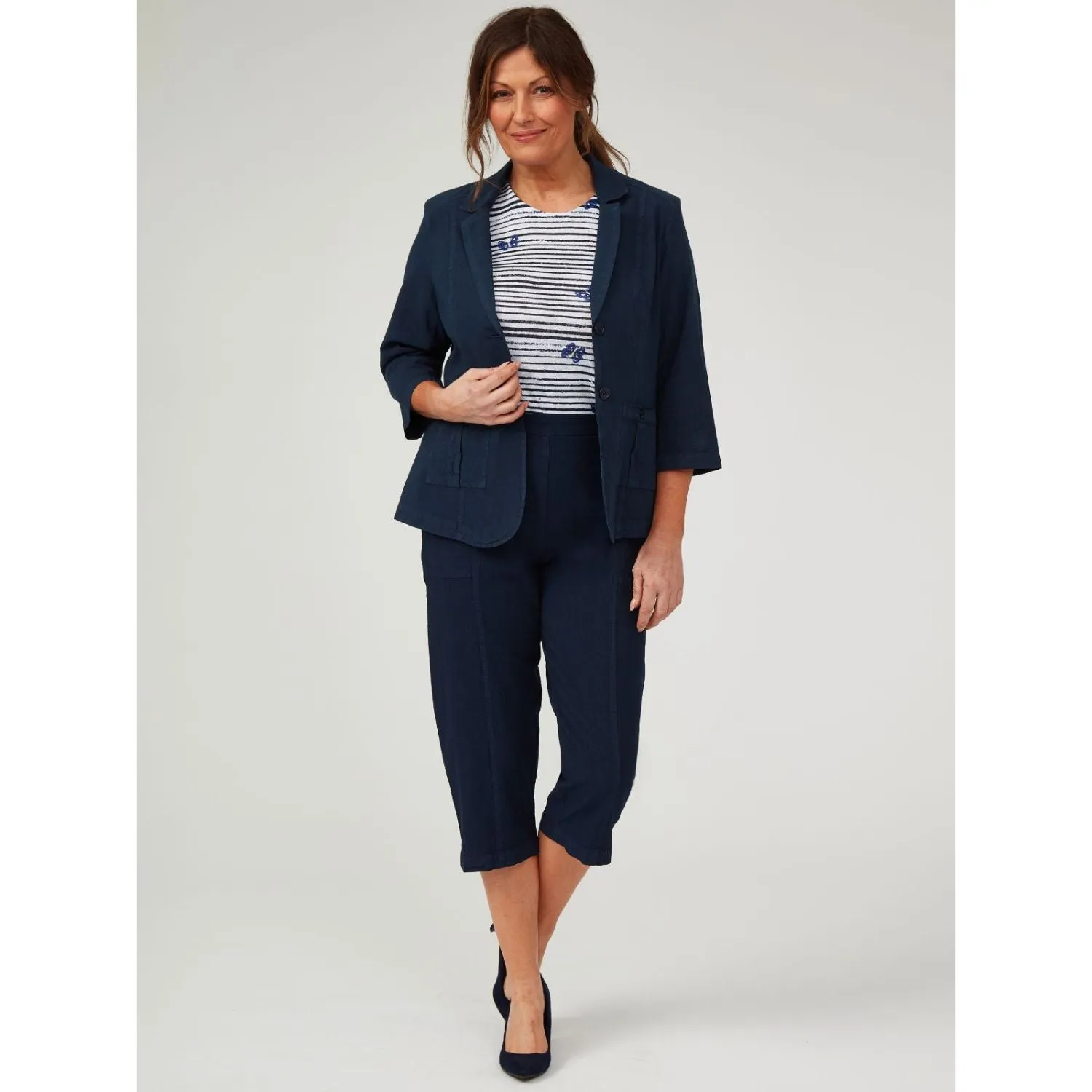 TIGI 10/12 Denim Wash Crop Trouser