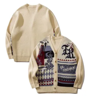 Tokyo Revengers Ken Ryuguji Draken Knit Cardigan Light Beige XL Size Unisex