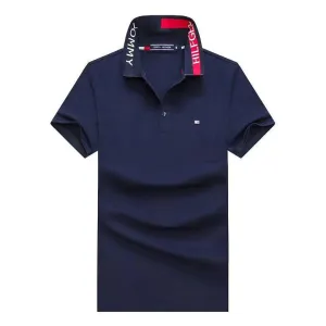 Tom Custom Fit Essential Signature Polo-Navy Blue