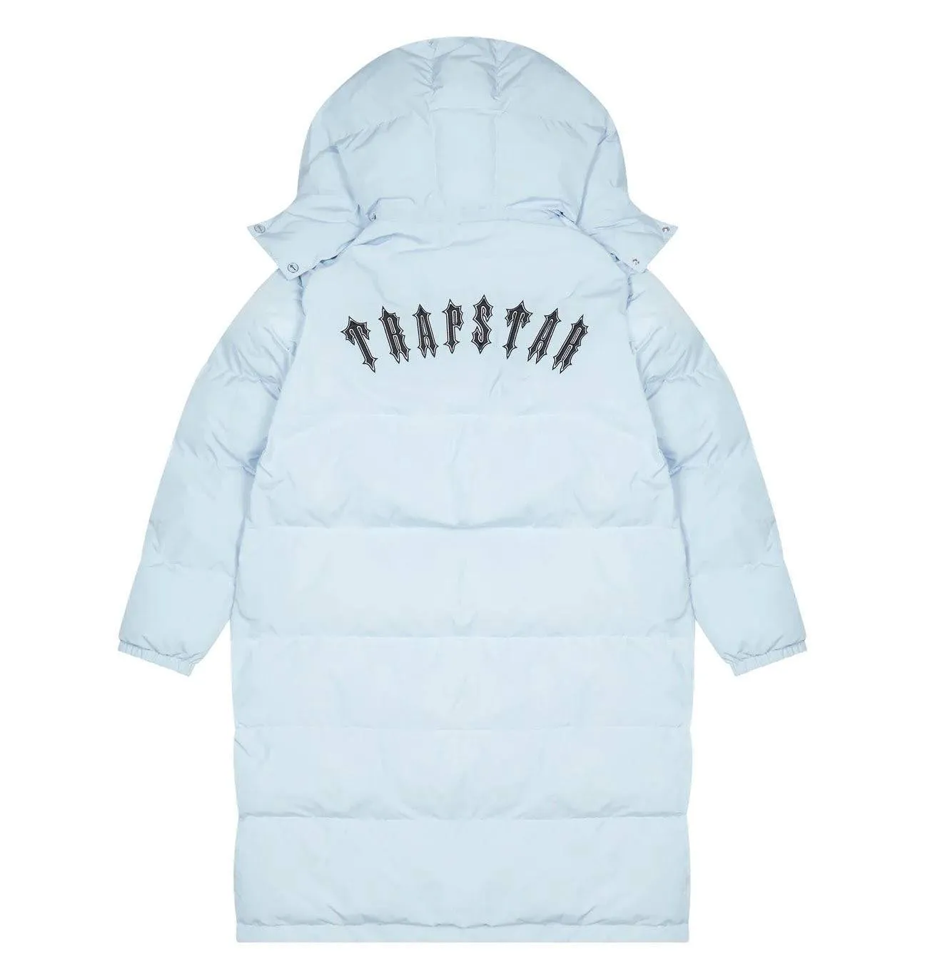 Trapstar Irongate Full-Length Oversized Puffer Jacket - Ice Blue