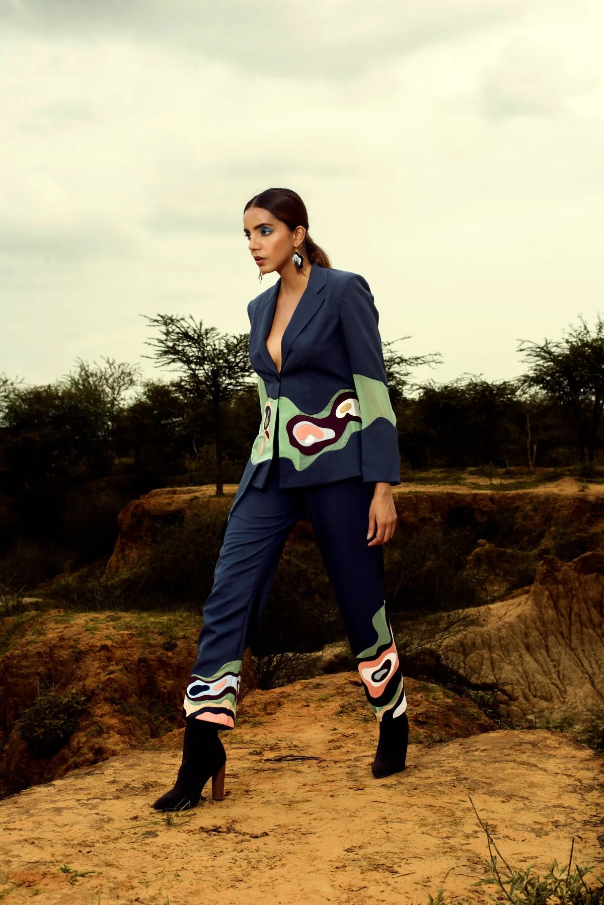 Undefined Applique Trousers