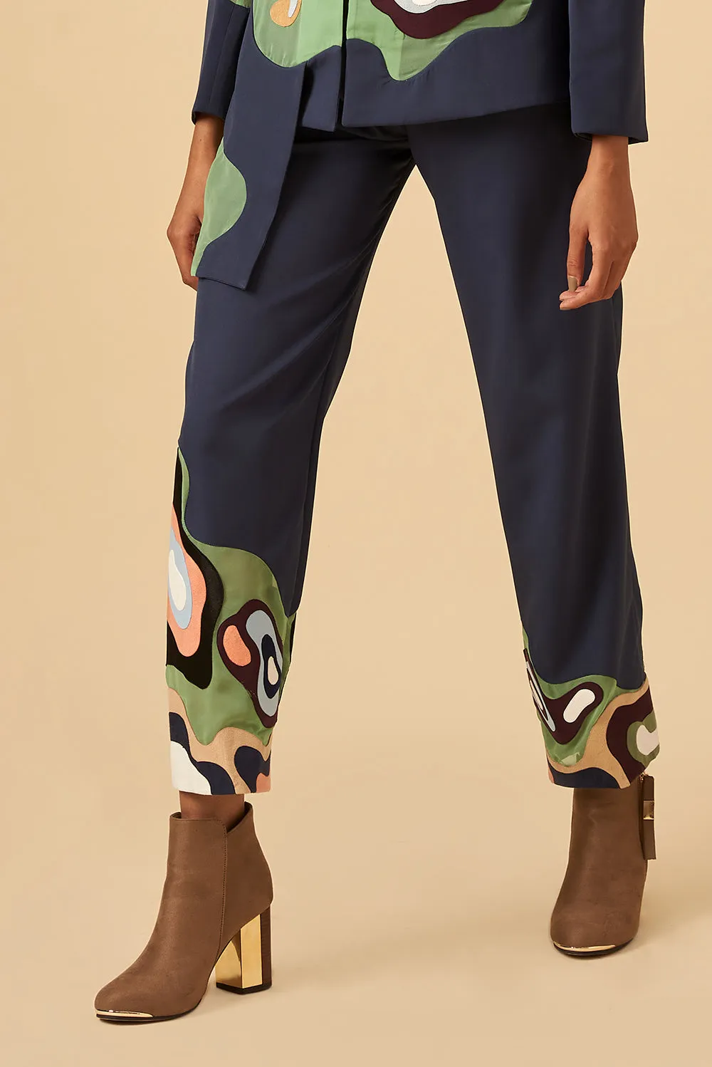 Undefined Applique Trousers