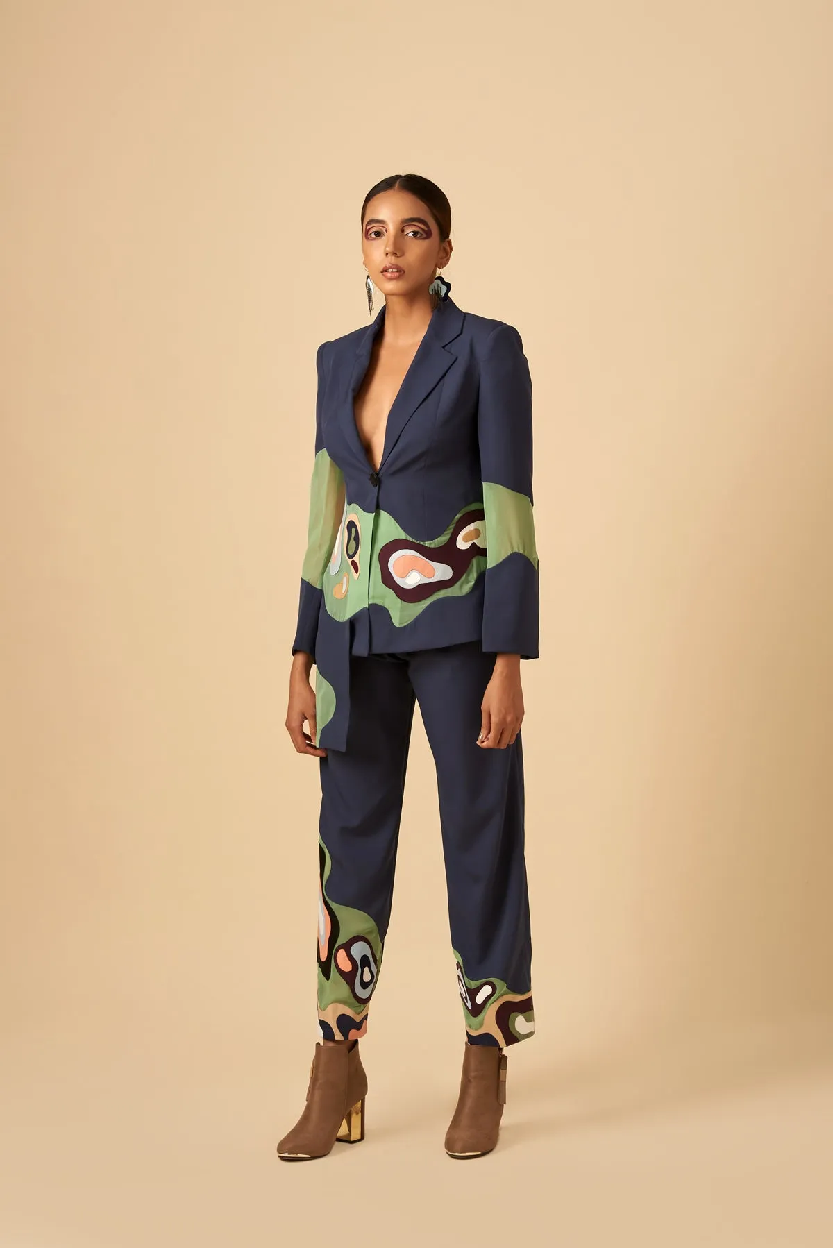 Undefined Applique Trousers