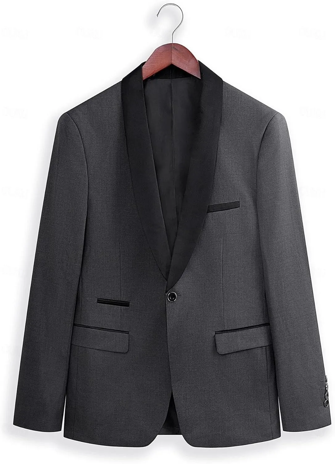 VENNYNG Men's Slim Fit Suit 2 Piece Wedding Prom Party Suit for Men Slim Dress Blazers Jacket Suit Coat Pants Trousers