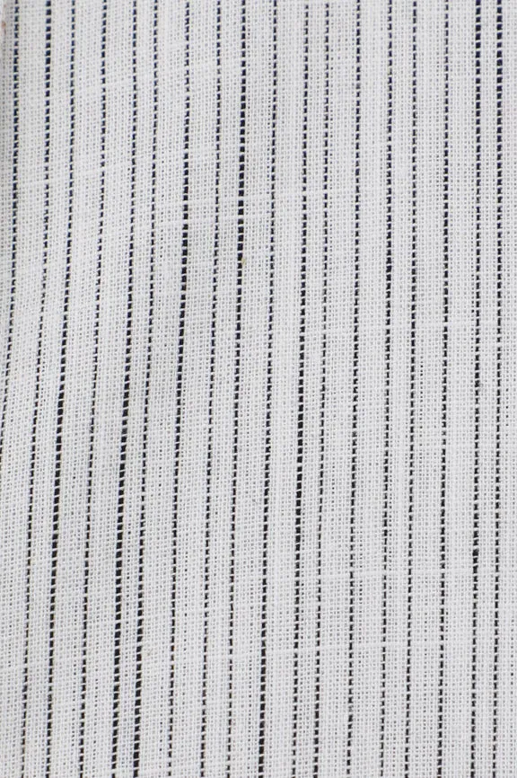 White Stripes Textured Casual Shirt