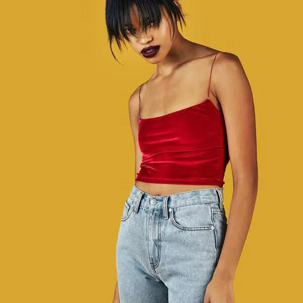 Whitney's Velvet Crop Tops