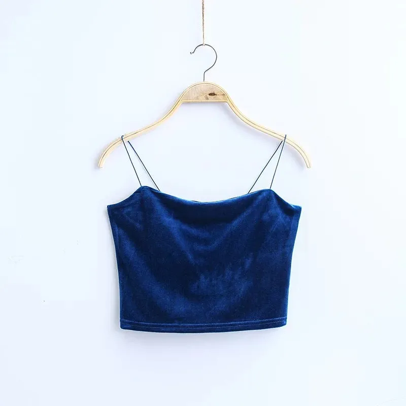 Whitney's Velvet Crop Tops