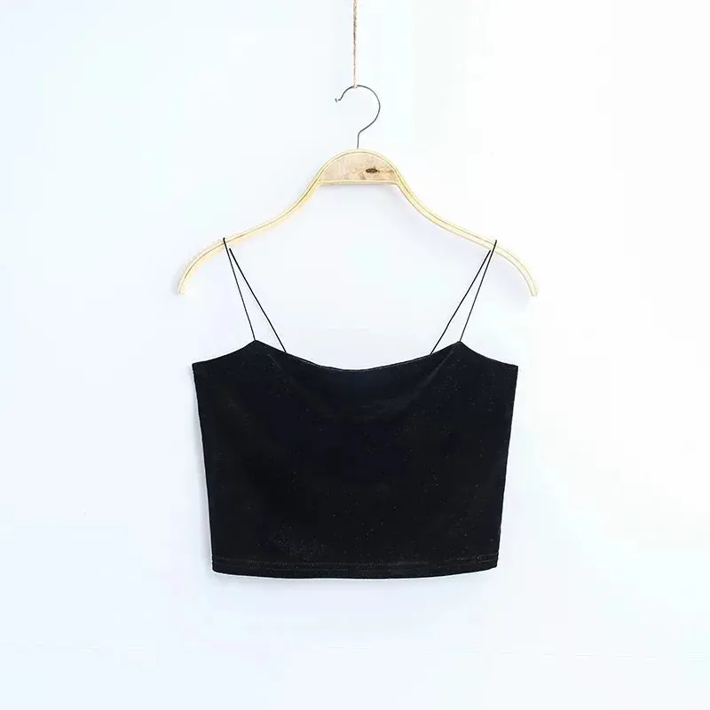 Whitney's Velvet Crop Tops