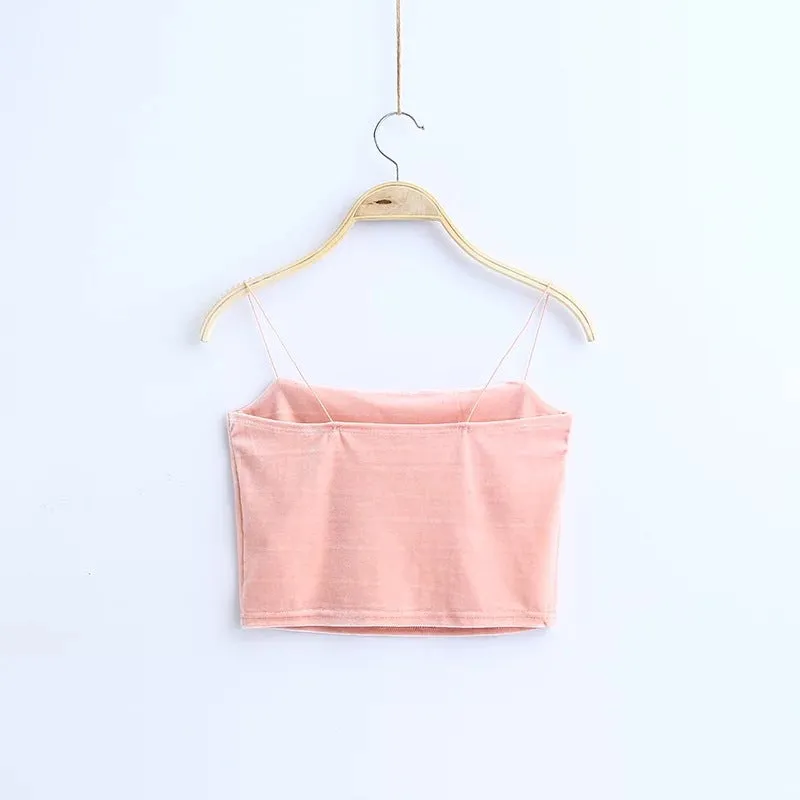 Whitney's Velvet Crop Tops