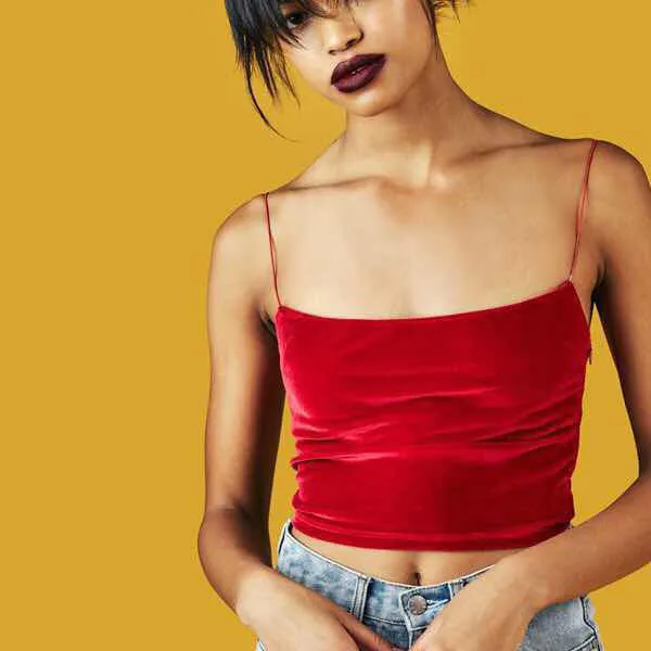 Whitney's Velvet Crop Tops