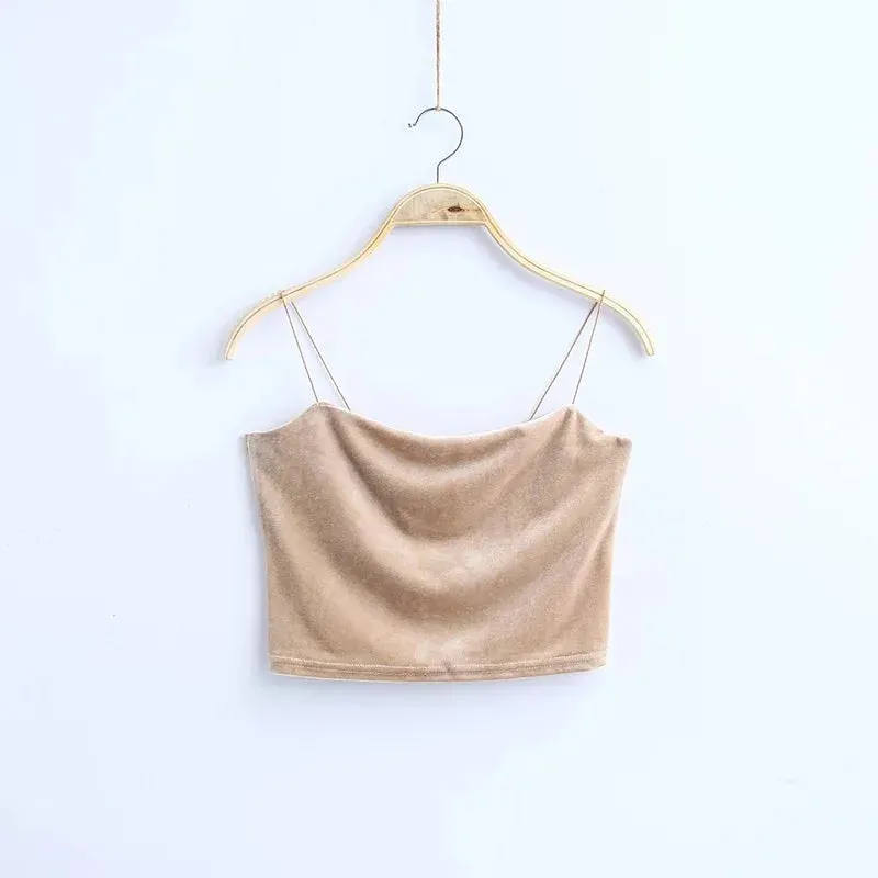 Whitney's Velvet Crop Tops