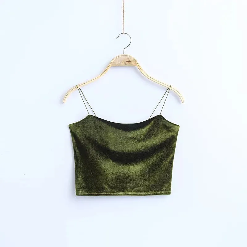 Whitney's Velvet Crop Tops