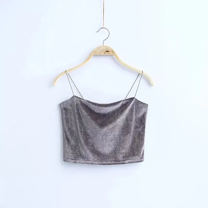Whitney's Velvet Crop Tops