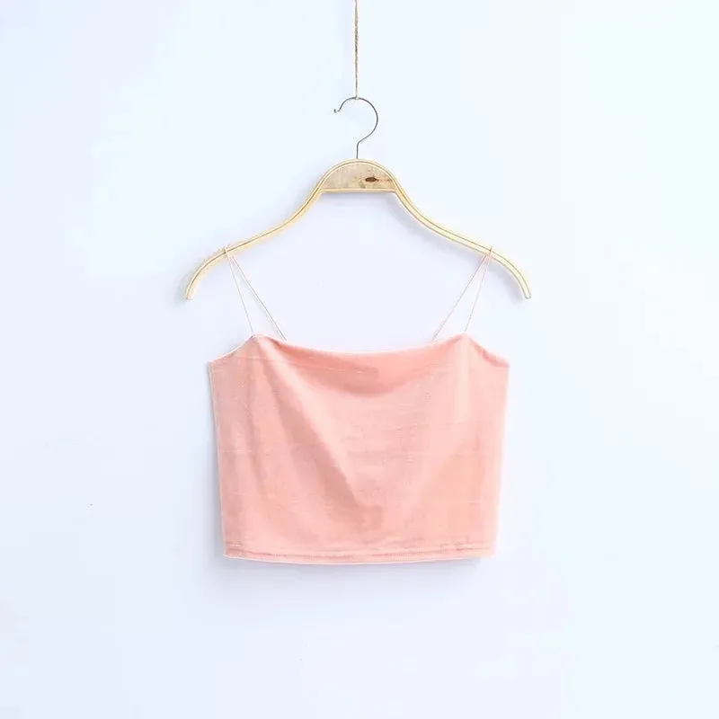 Whitney's Velvet Crop Tops