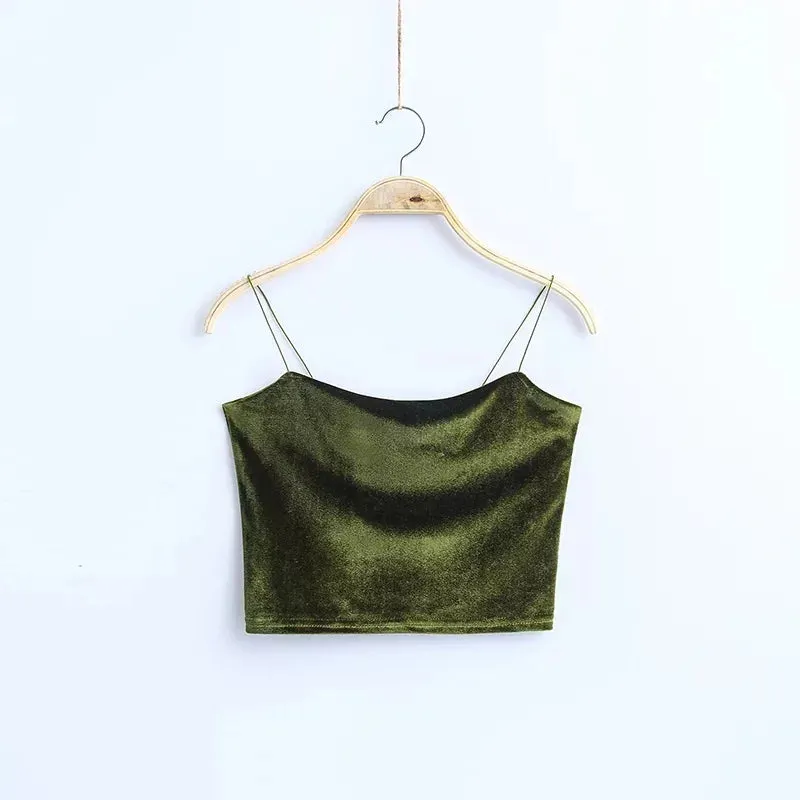 Whitney's Velvet Crop Tops