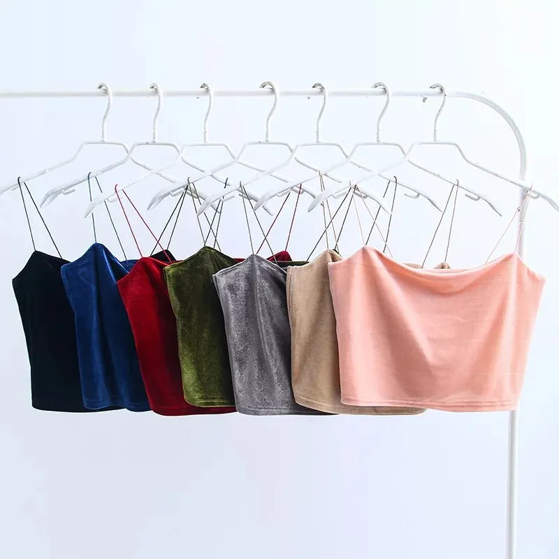 Whitney's Velvet Crop Tops