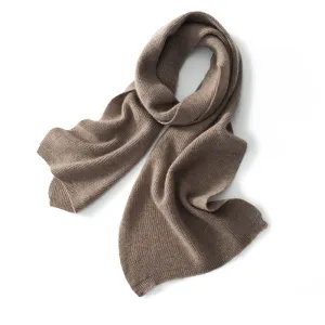 Women's 100% Cashmere Knitted Scarf Shawl Warm Soft for Fall Winter Women