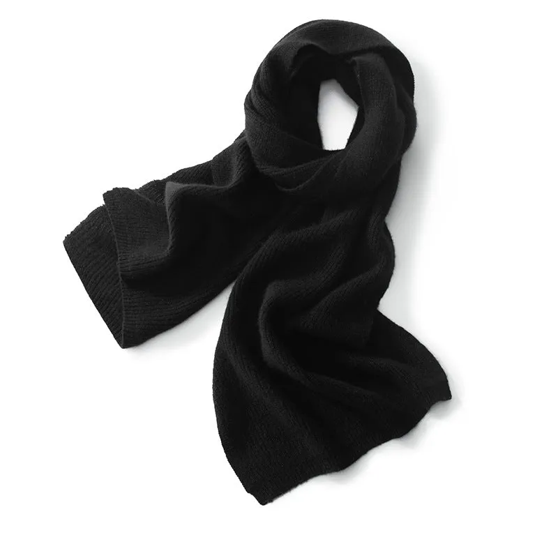 Women's 100% Cashmere Knitted Scarf Shawl Warm Soft for Fall Winter Women