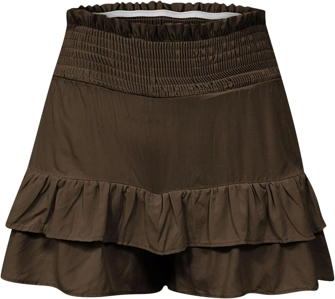 Women's Casual Shorts Dressy Summer High Waisted Layering Solid Color Skirt Shorts Fashion 2025 Comfy Soft Pants