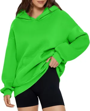 Women'S Fashion Hoodies & Sweatshirts 2024 Fall Drop Shoulder Pullover Sweaters Long Sleeve Tops With Pocket