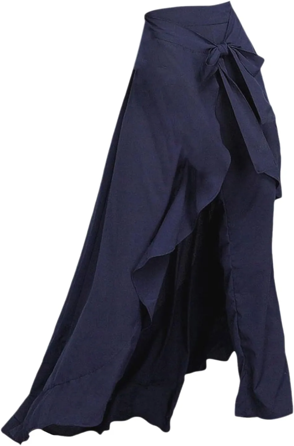 Women's High Waist Wide Leg Pants Trousers Chiffon Pants High Split Flowy Breathable Palazzo Pants Elegant Beach