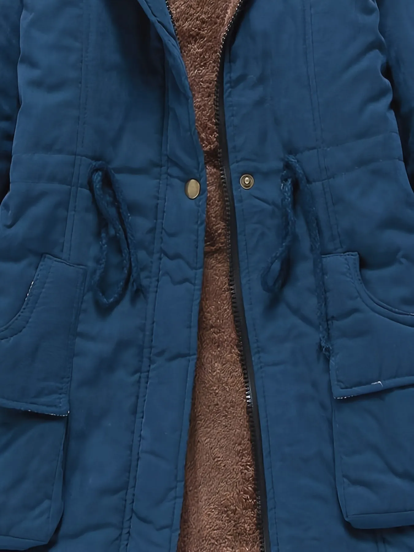 Women's Long Sleeve Casual Coat - Hooded, Thick, Warm, Machine Washable