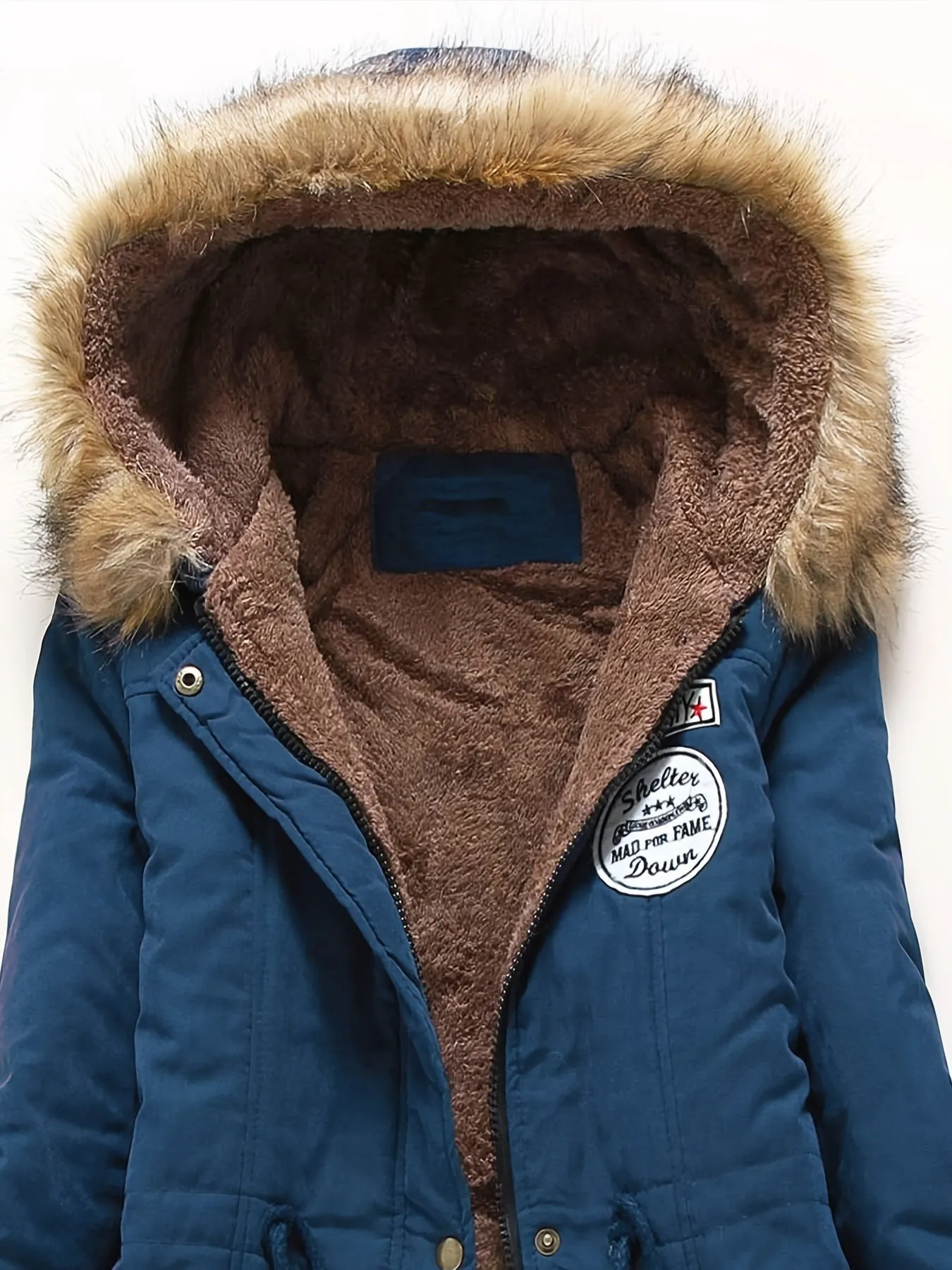Women's Long Sleeve Casual Coat - Hooded, Thick, Warm, Machine Washable