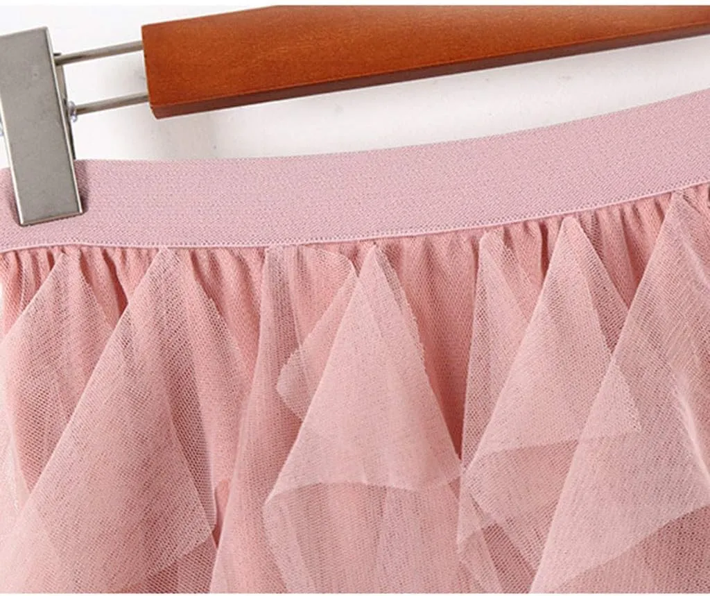 Women's Skirts Trendy Casual Casual Womens Comfortable Tulle High Waist Pleated Tutu Skirt Ladies Midi Skirt