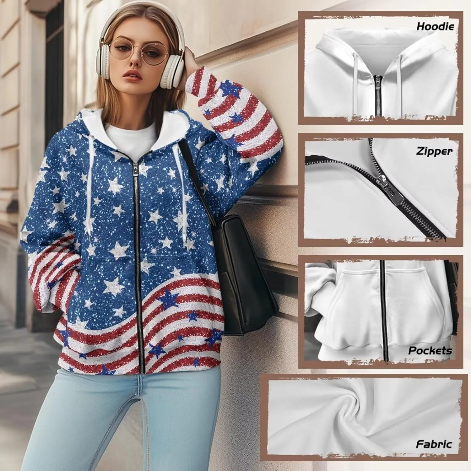 Womens Zip Up Hoodies Long Sleeve Sweatshirts Fall Outfits Sweaters Casual Fashion Jackets Size XS-4XL