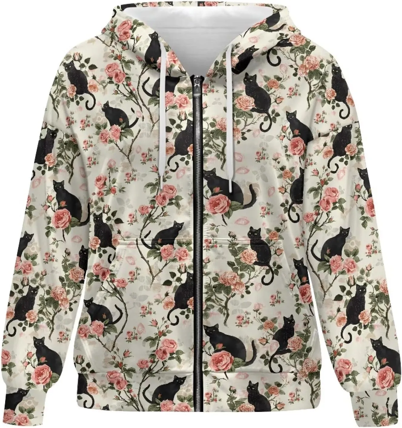 Womens Zip Up Hoodies Long Sleeve Sweatshirts Fall Outfits Sweaters Casual Fashion Jackets Size XS-4XL